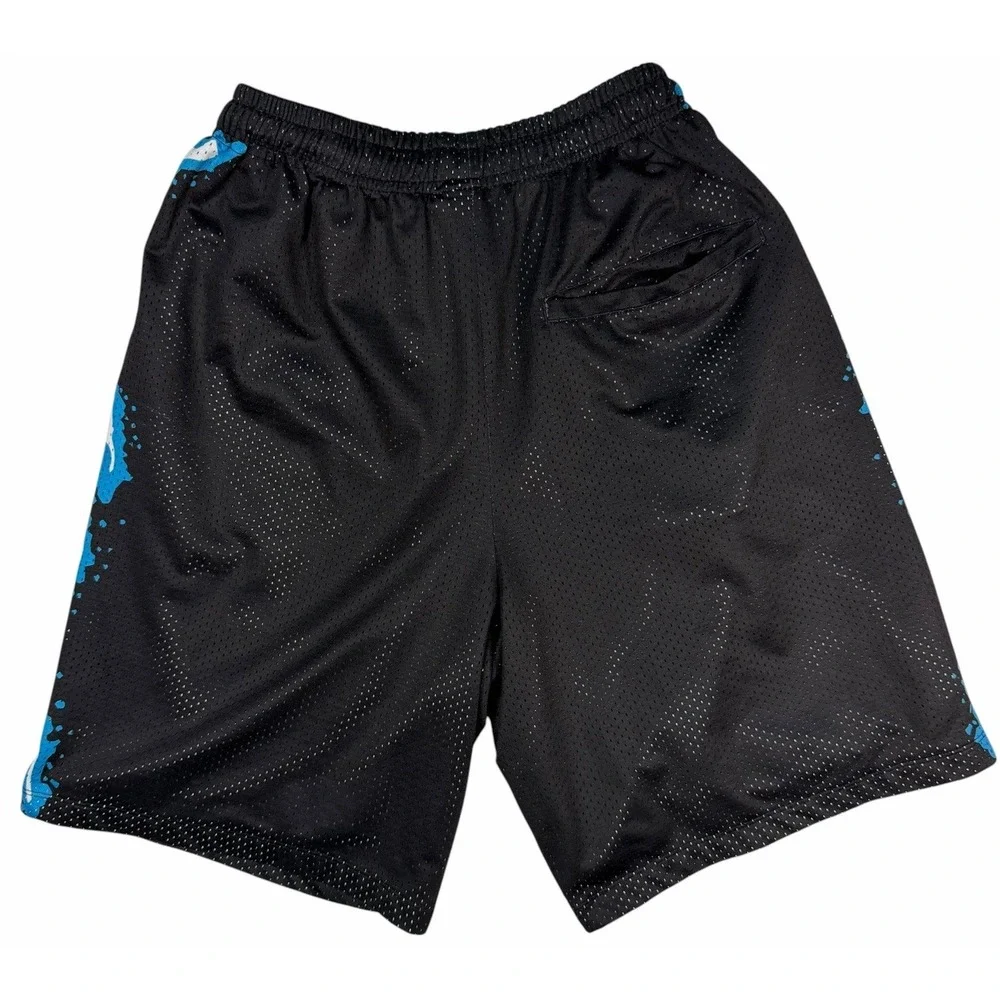 Hockey Eyes Without A Face Men's Mesh Skateboard Shorts Lightning Bolt Small